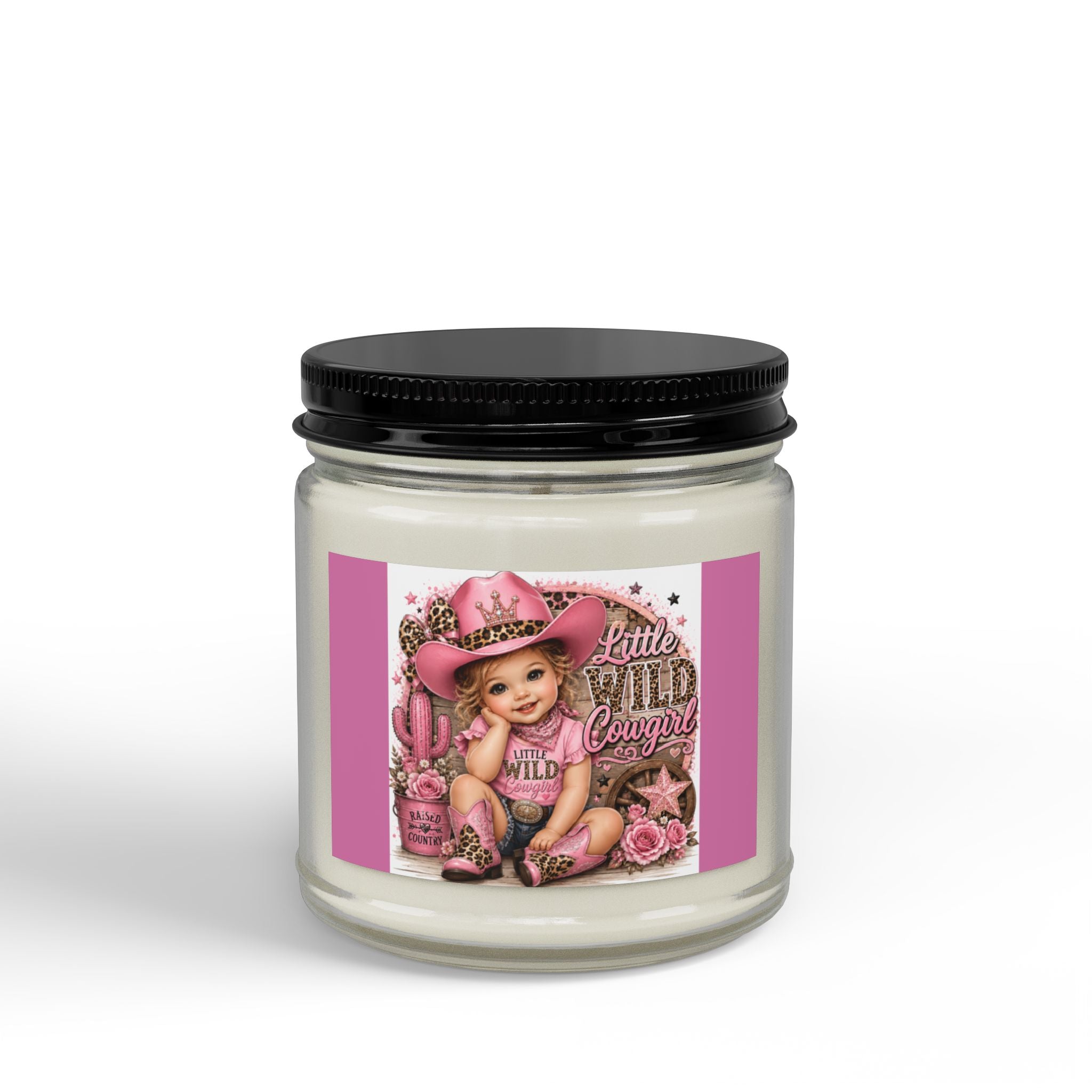 Scented Soy Candles with Black Lid, (4 and 9oz)