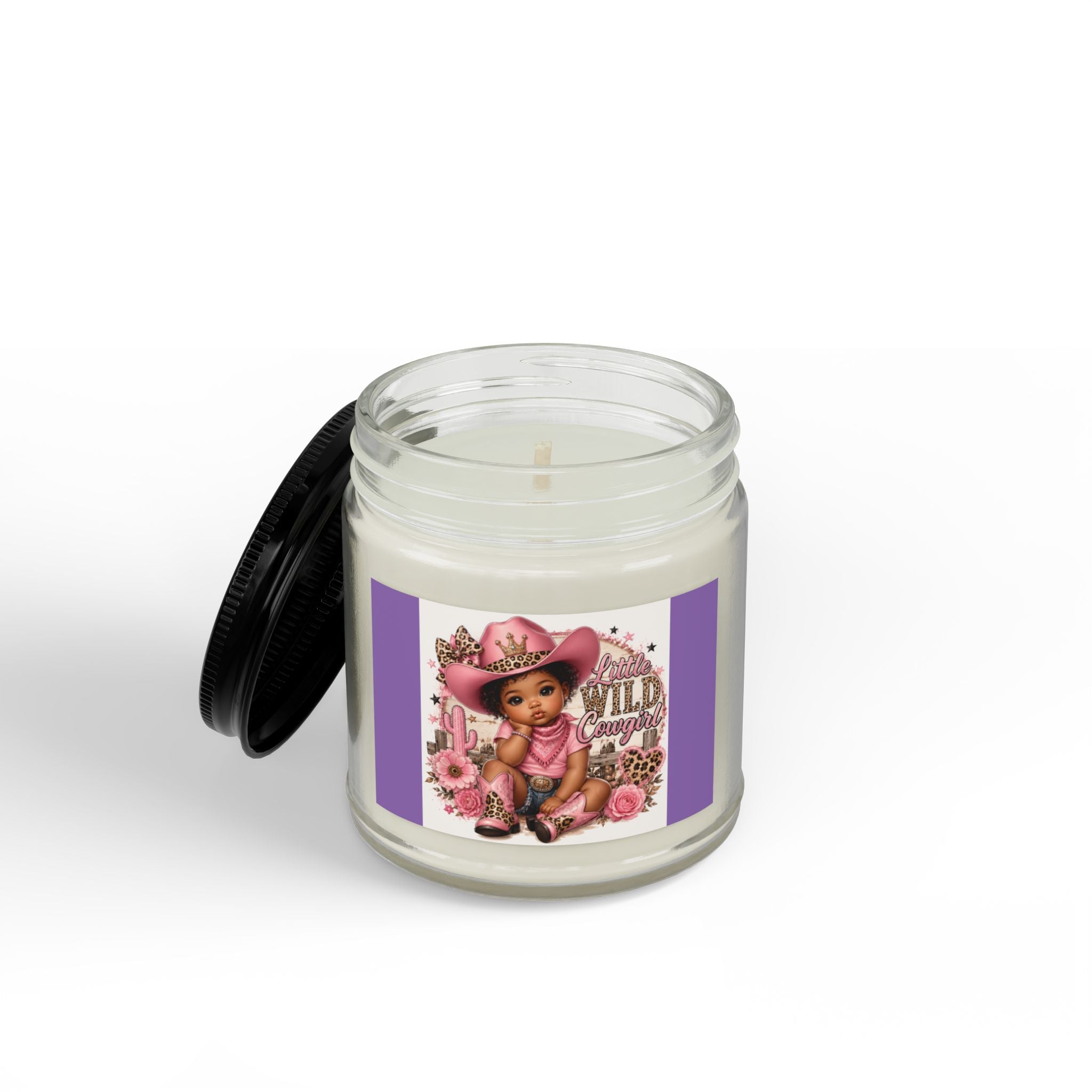 Scented Soy Candles with Black Lid, (4 and 9oz)