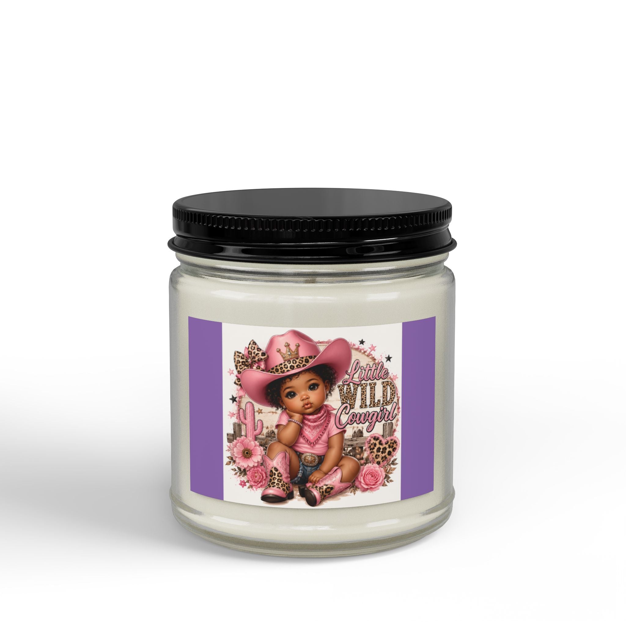 Scented Soy Candles with Black Lid, (4 and 9oz)