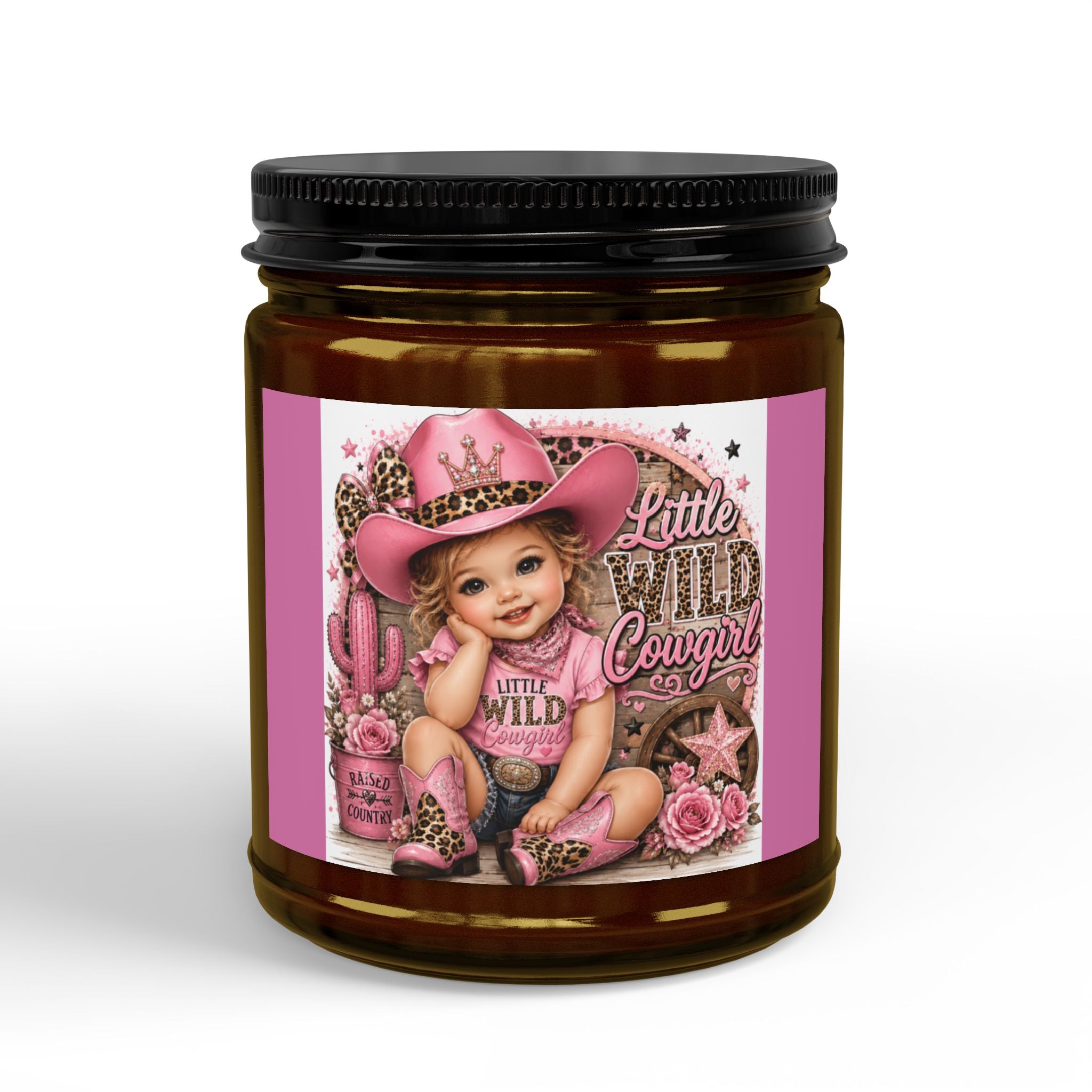 Scented Soy Candles with Black Lid, (4 and 9oz)