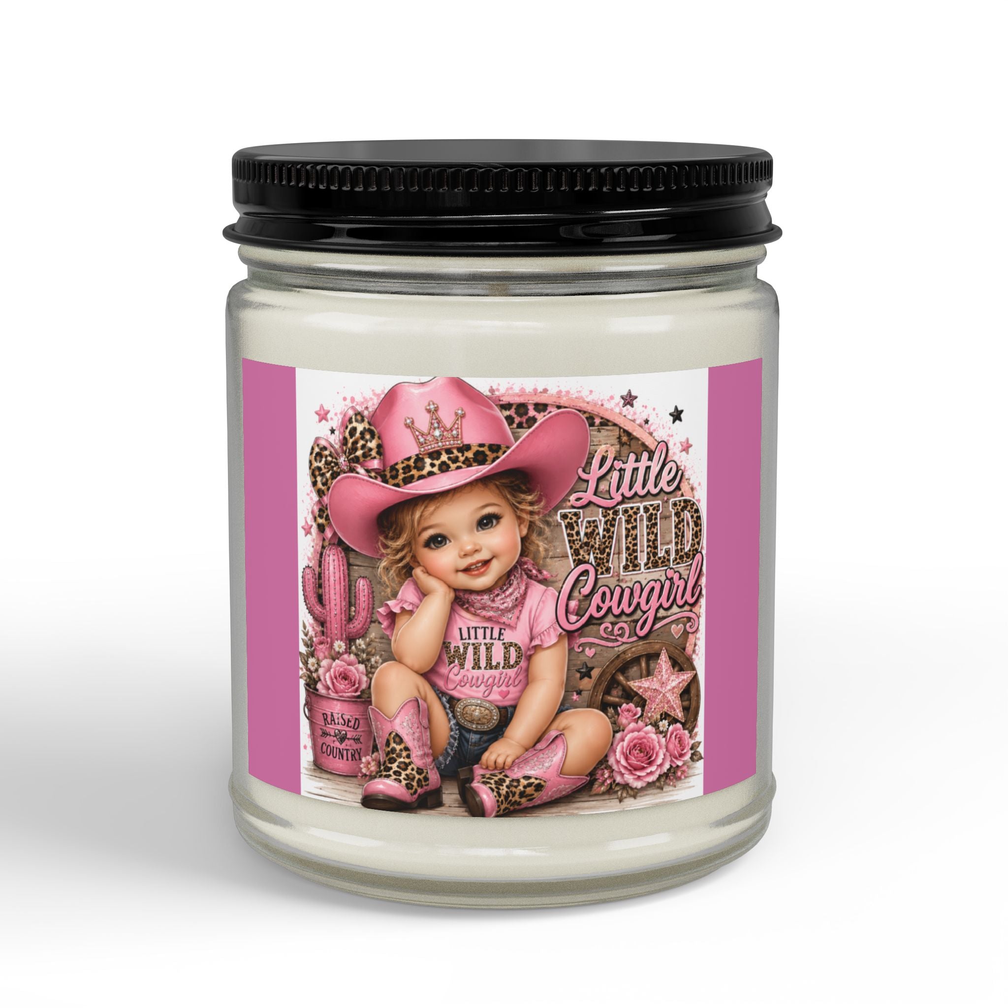 Scented Soy Candles with Black Lid, (4 and 9oz)