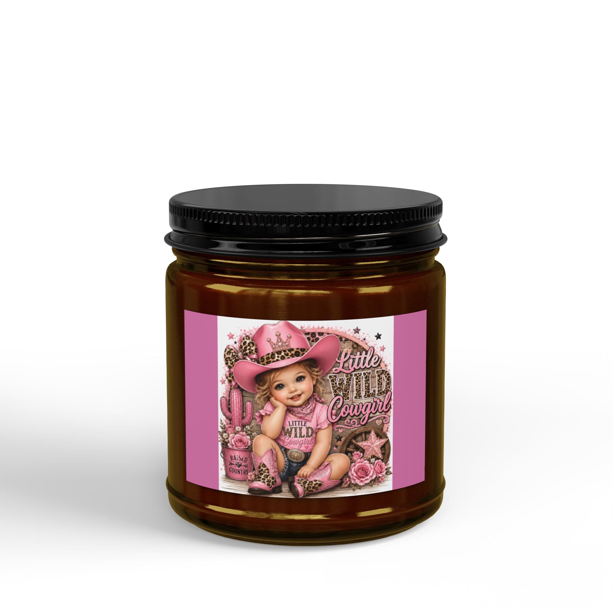 Scented Soy Candles with Black Lid, (4 and 9oz)